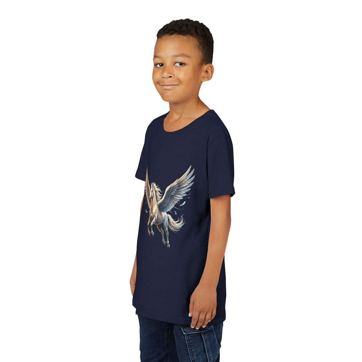 Majestic Pegasus Illustration Youth Tee | Flying Horse Graphic Tee
