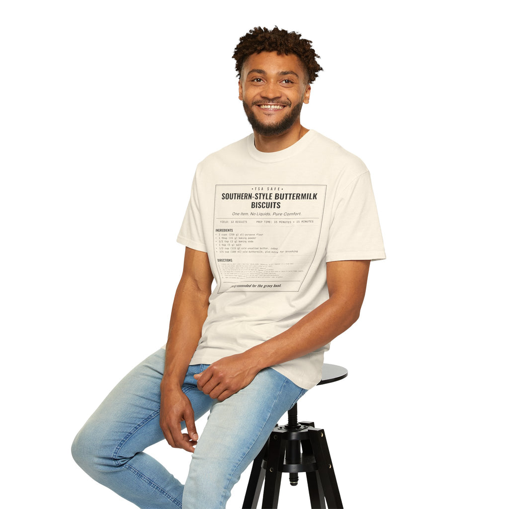 Southern Style Buttermilk Biscuits | Vintage Recipe Card T-Shirt — Black Ink