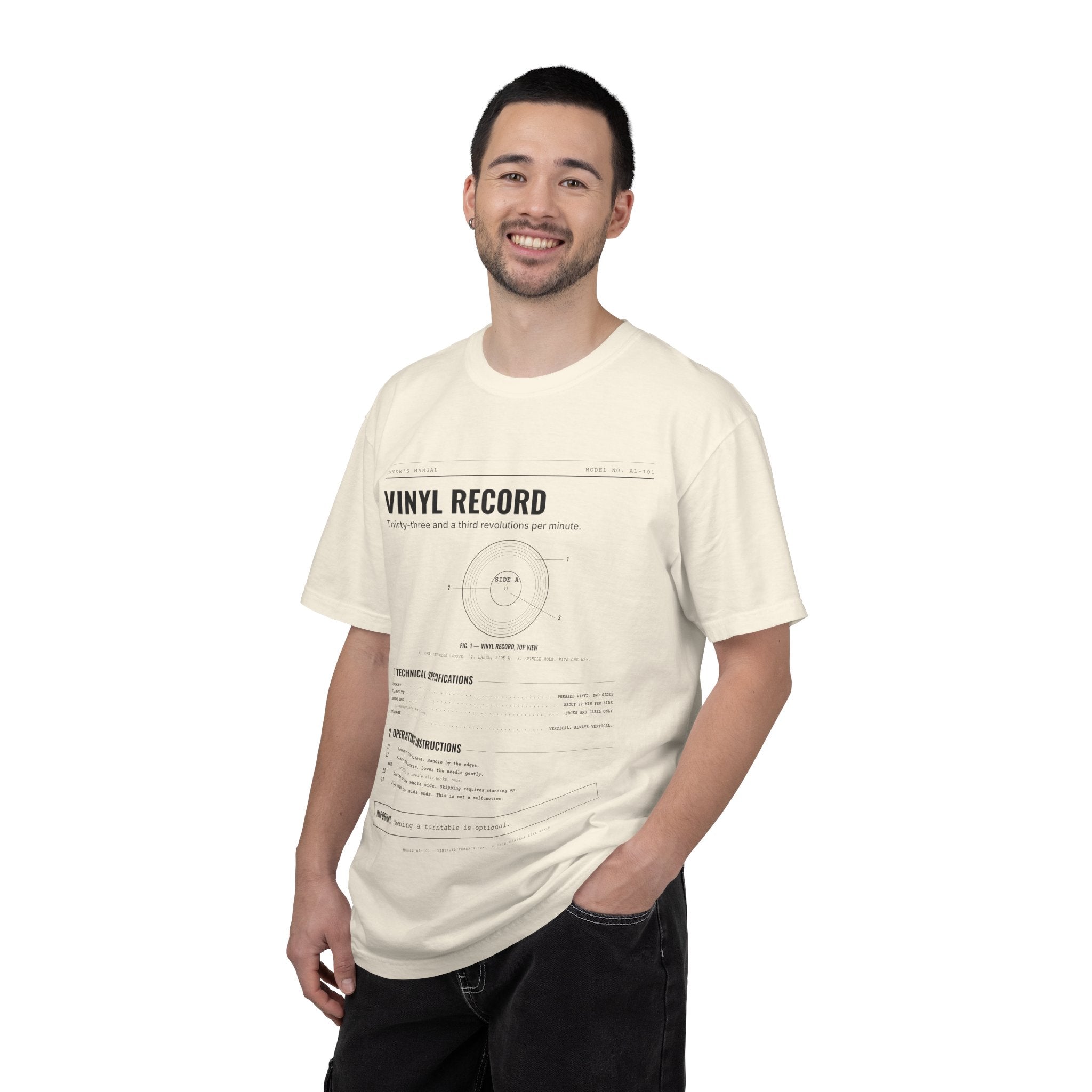 Vinyl Record Spec Sheet Shirt | Analog Life Vintage Tee