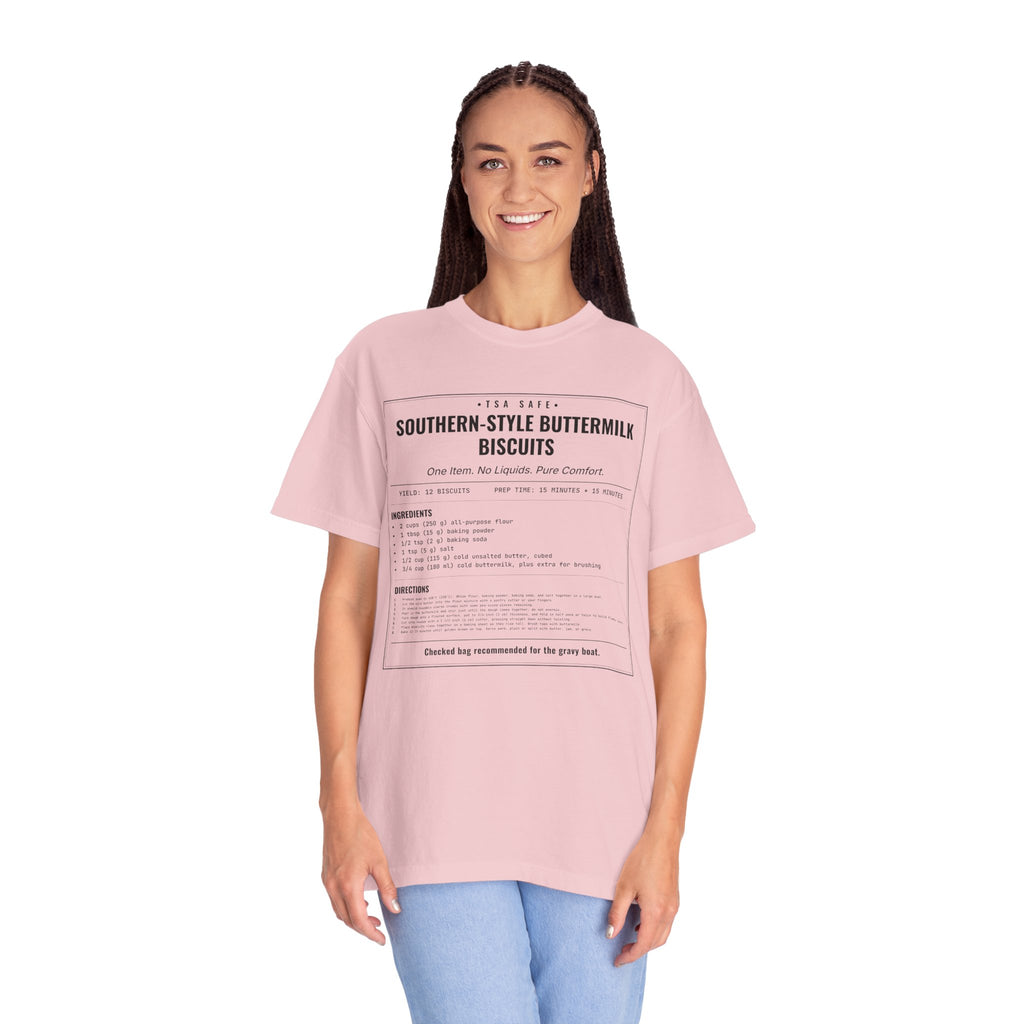 Southern Style Buttermilk Biscuits | Vintage Recipe Card T-Shirt — Black Ink