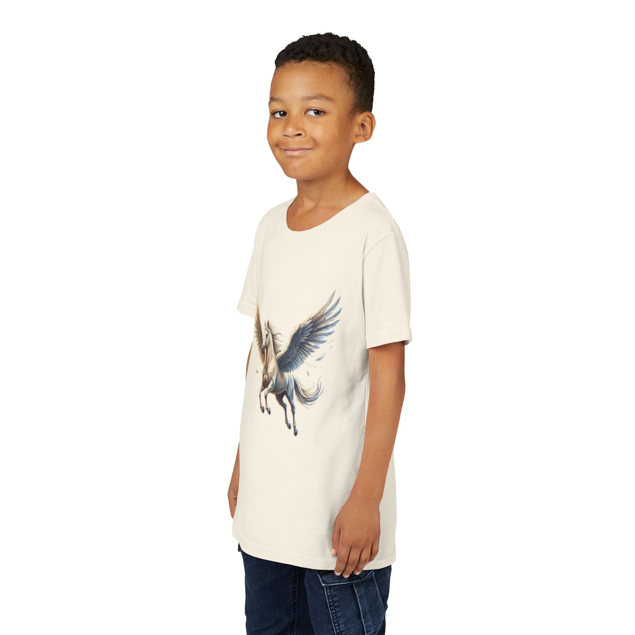 Majestic Pegasus Illustration Youth Tee | Flying Horse Graphic Tee