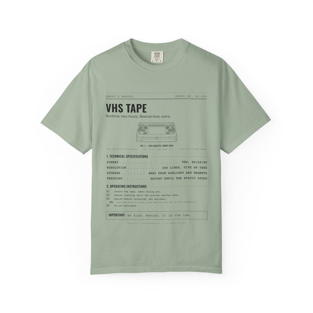 VHS Tape Spec Sheet Shirt | Analog Life Vintage Tee in Bay