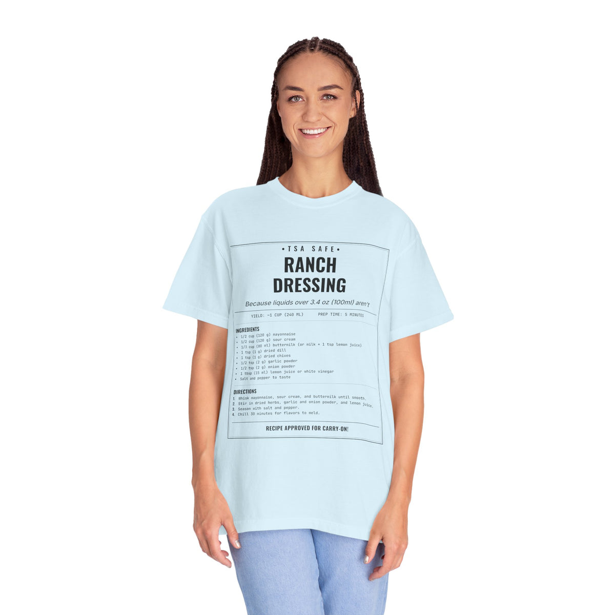 Ranch Dressing Recipe Shirt | TSA Safe Vintage Tee