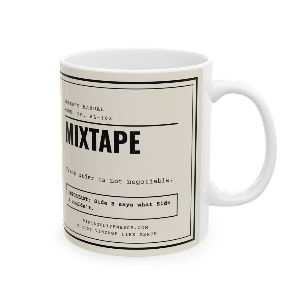 Mixtape Owner's Manual Mug | Retro Analog Life Coffee Mug