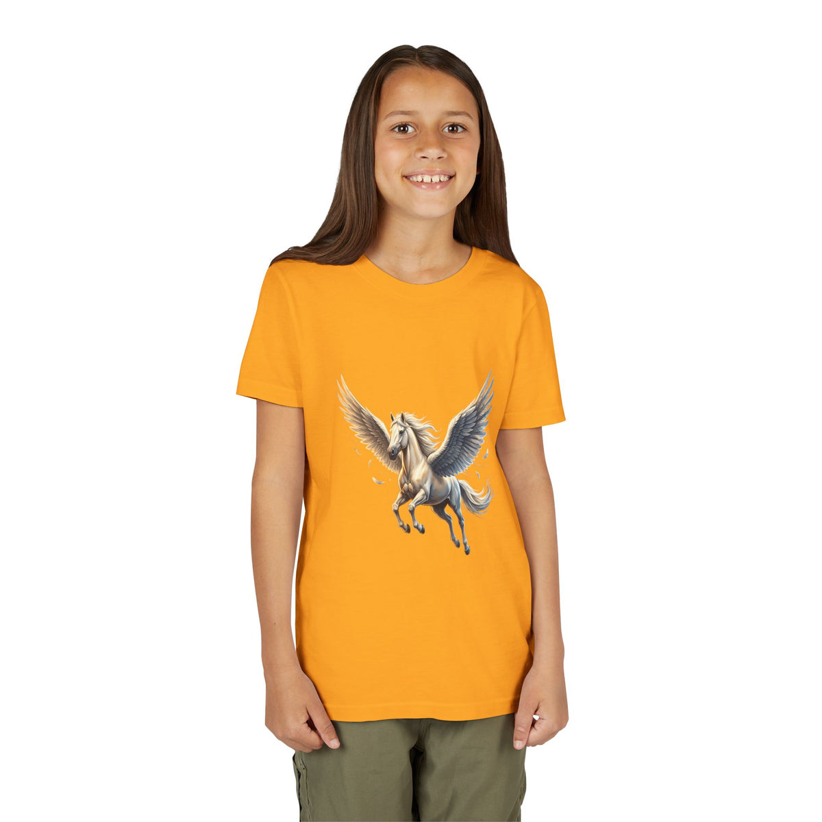 Majestic Pegasus Illustration Youth Tee | Flying Horse Graphic Tee