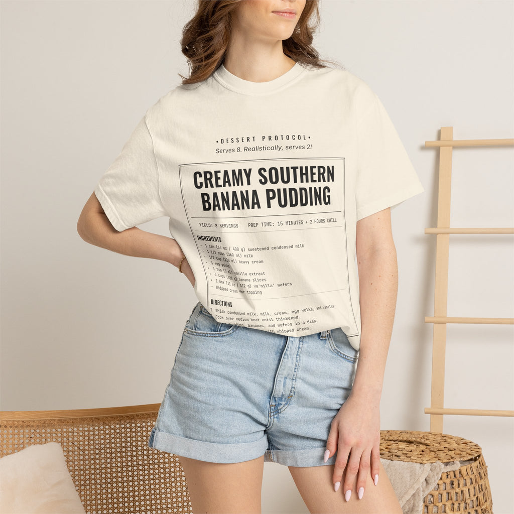 Creamy Banana Pudding Recipe Shirt | Southern Vintage Tee