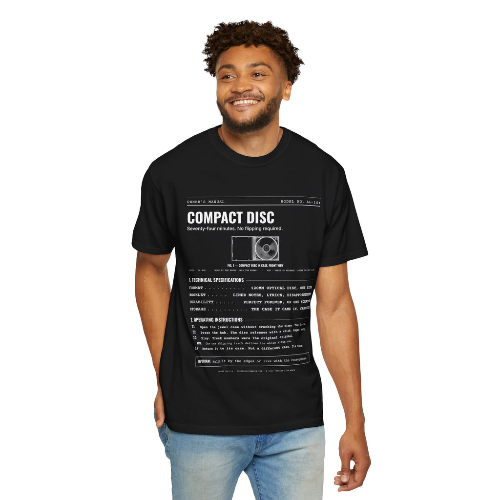 Compact Disc Spec Sheet Shirt | Analog Life Vintage Tee