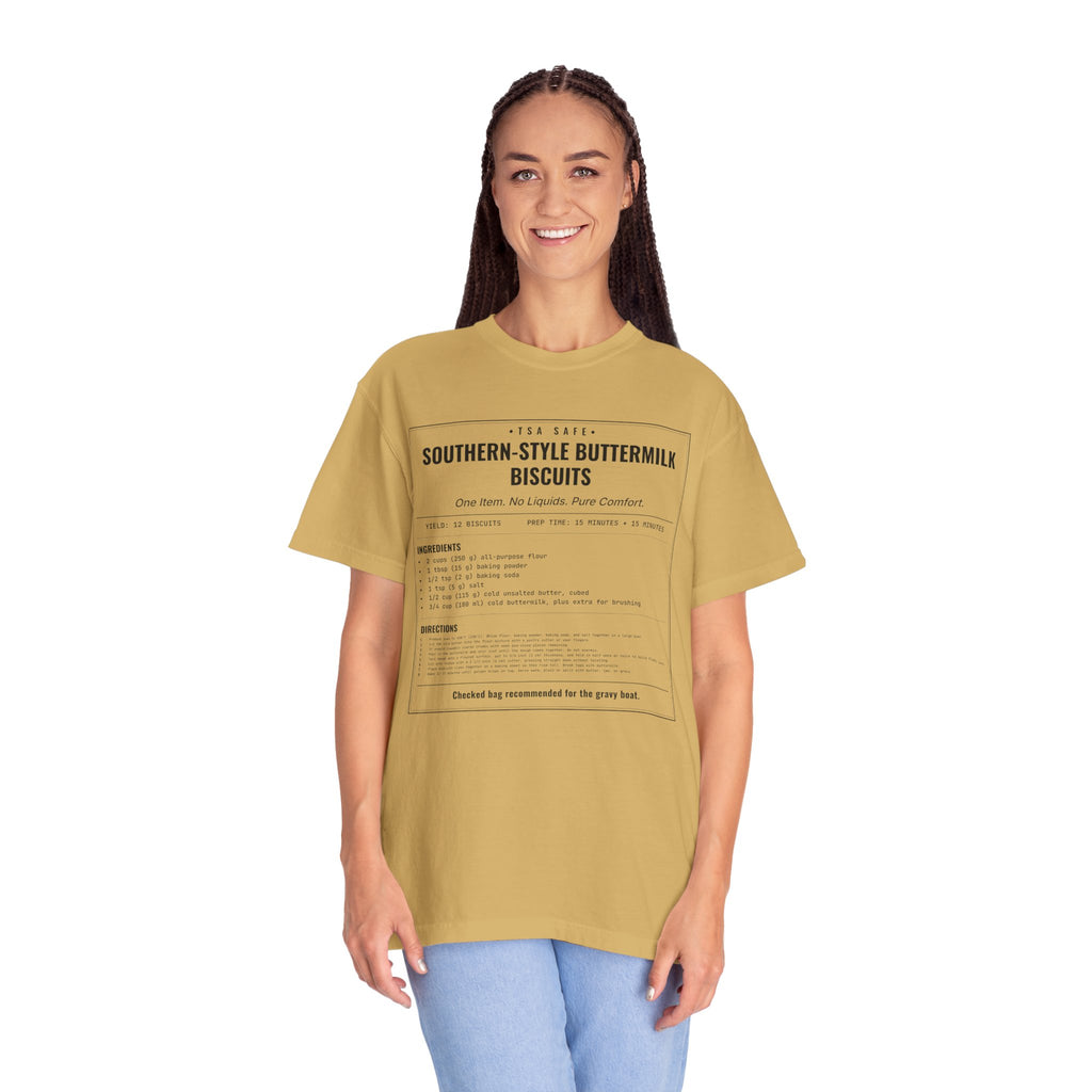 Southern Style Buttermilk Biscuits | Vintage Recipe Card T-Shirt — Black Ink