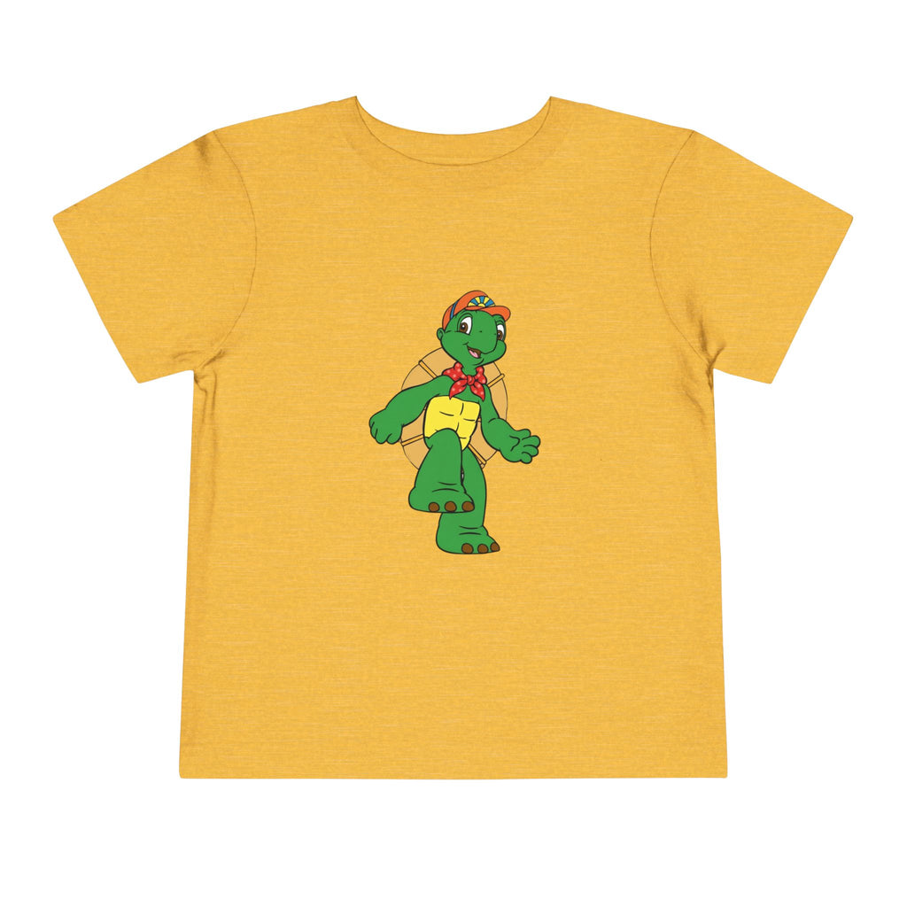 Kids Turtle Graphic Toddler Tee | Retro Cartoon Turtle in Cap