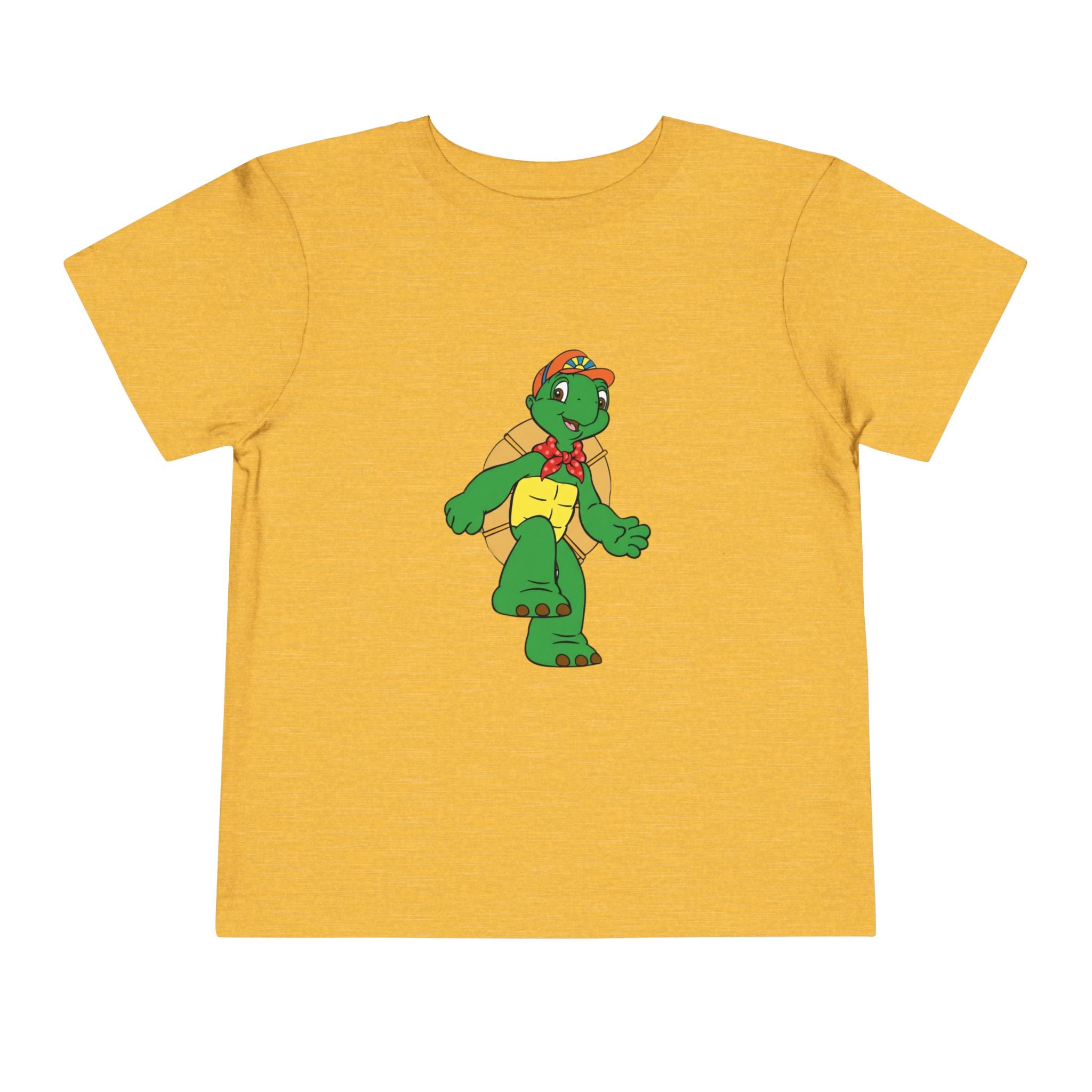 Kids Turtle Graphic Toddler Tee | Retro Cartoon Turtle in Cap