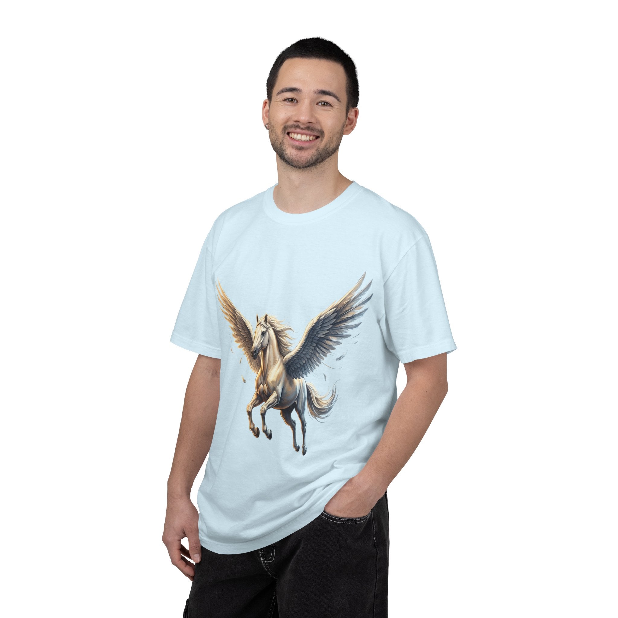 Majestic Pegasus Illustration T-shirt | Flying Horse Graphic Tee