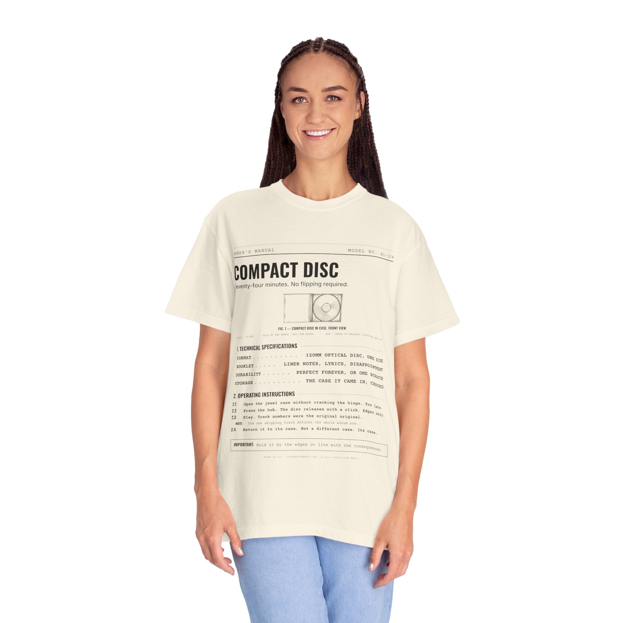 Compact Disc Spec Sheet Shirt | Analog Life Vintage Tee