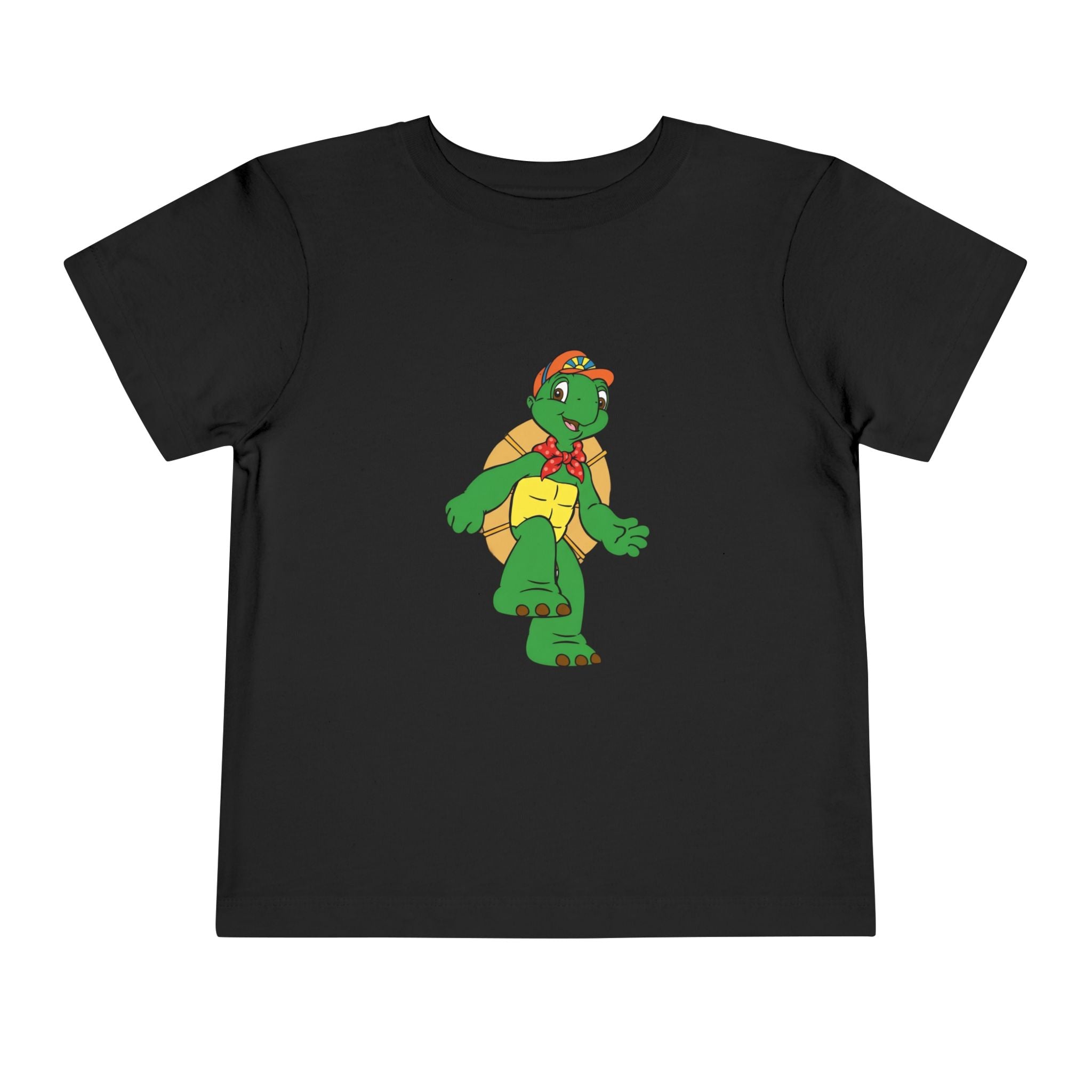 Kids Turtle Graphic Toddler Tee | Retro Cartoon Turtle in Cap