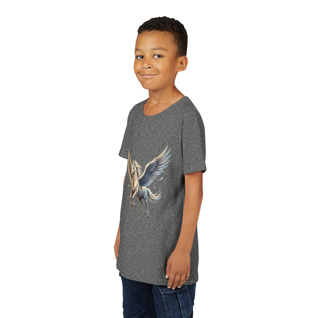 Majestic Pegasus Illustration Youth Tee | Flying Horse Graphic Tee