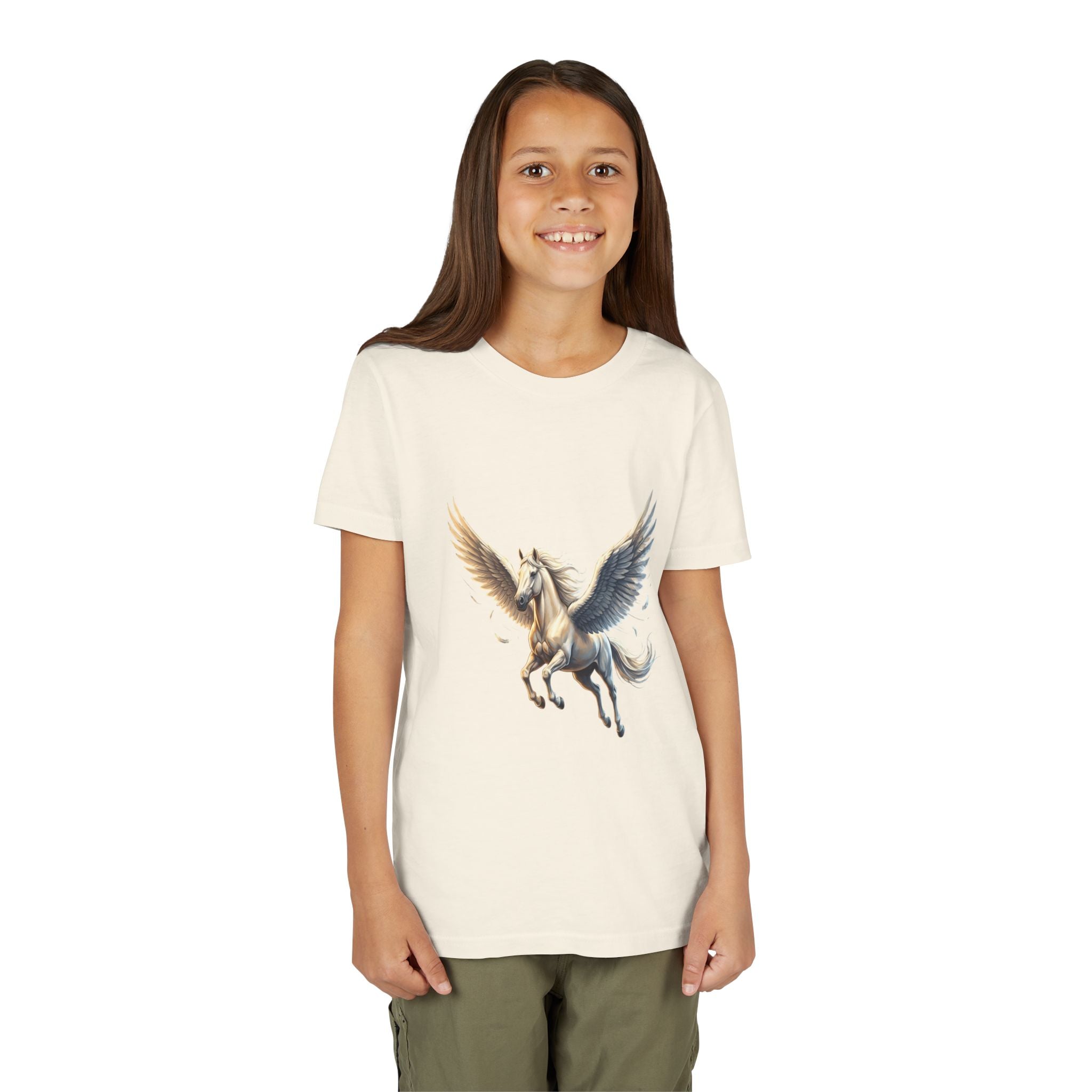 Majestic Pegasus Illustration Youth Tee | Flying Horse Graphic Tee