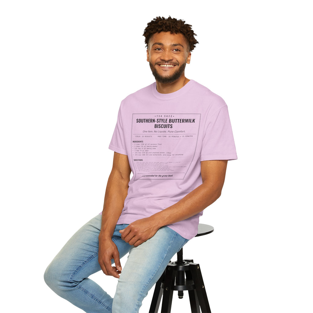 Southern Style Buttermilk Biscuits | Vintage Recipe Card T-Shirt — Black Ink
