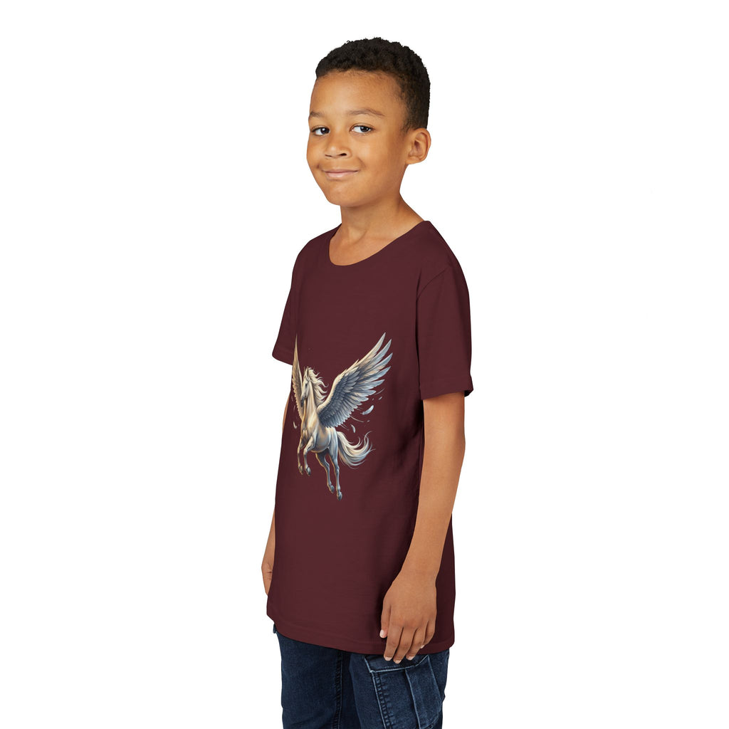 Majestic Pegasus Illustration Youth Tee | Flying Horse Graphic Tee