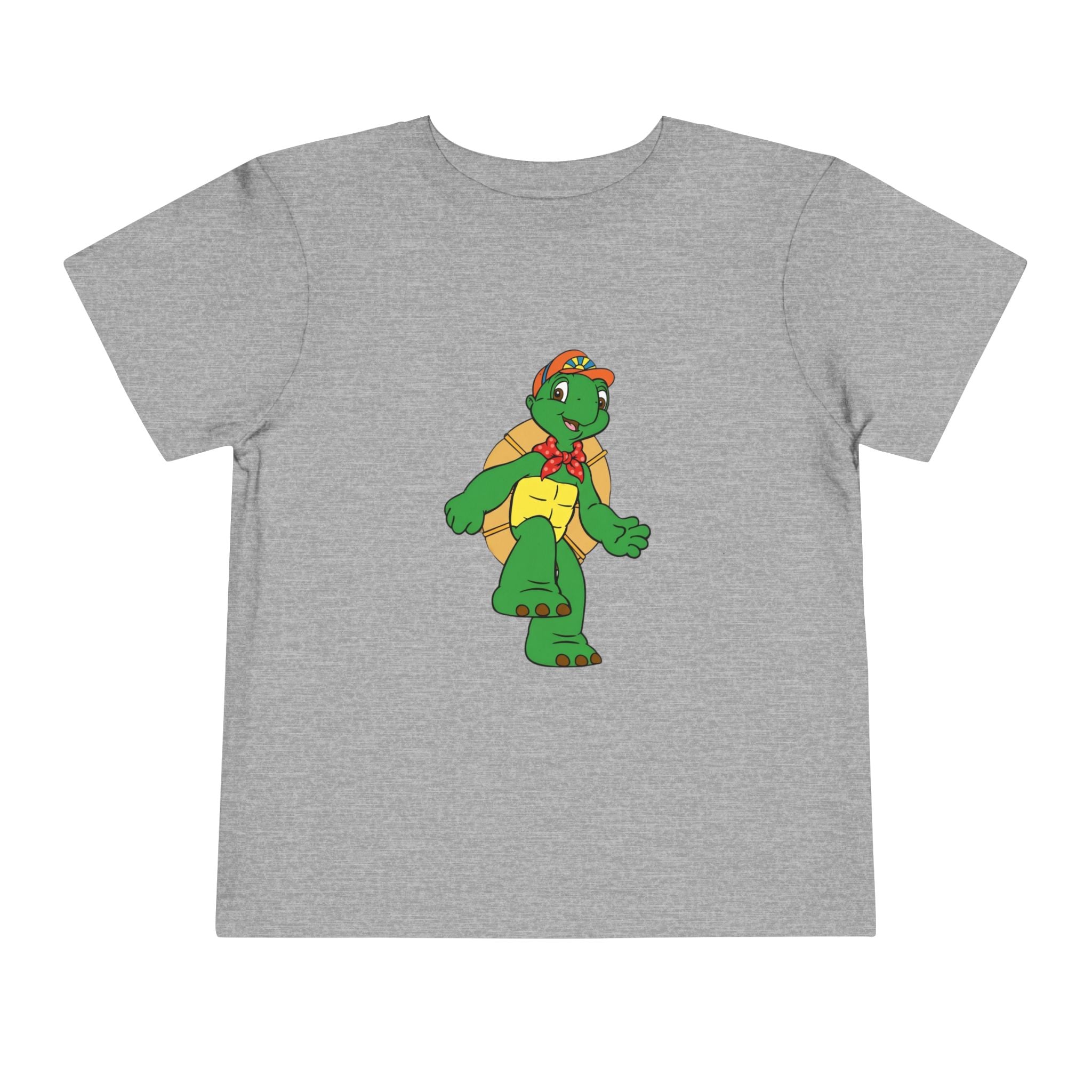 Kids Turtle Graphic Toddler Tee | Retro Cartoon Turtle in Cap