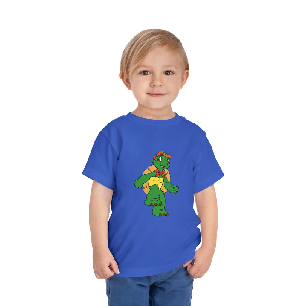 Kids Turtle Graphic Toddler Tee | Retro Cartoon Turtle in Cap