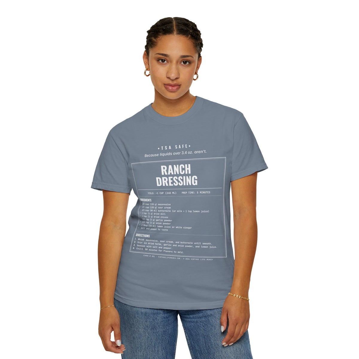 Ranch Dressing Recipe Shirt | TSA Safe Vintage Tee