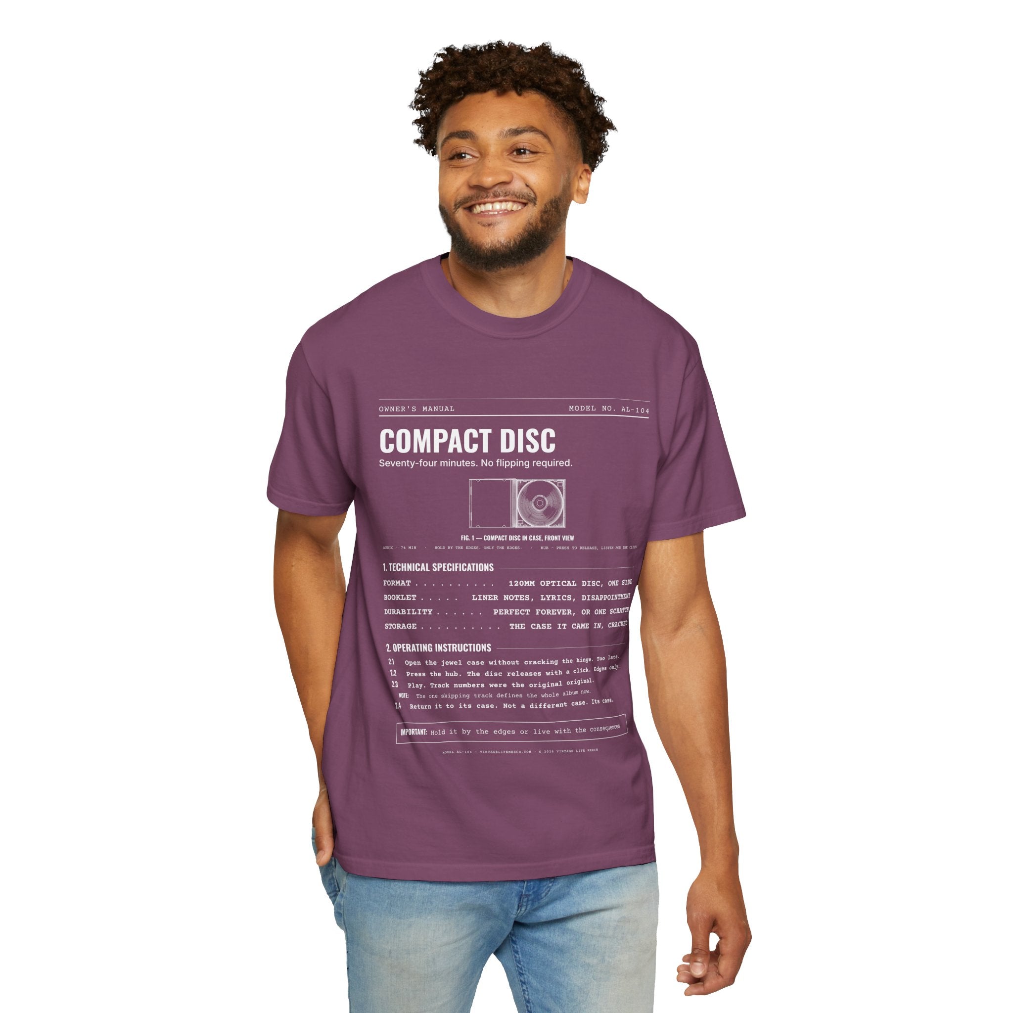 Compact Disc Spec Sheet Shirt | Analog Life Vintage Tee