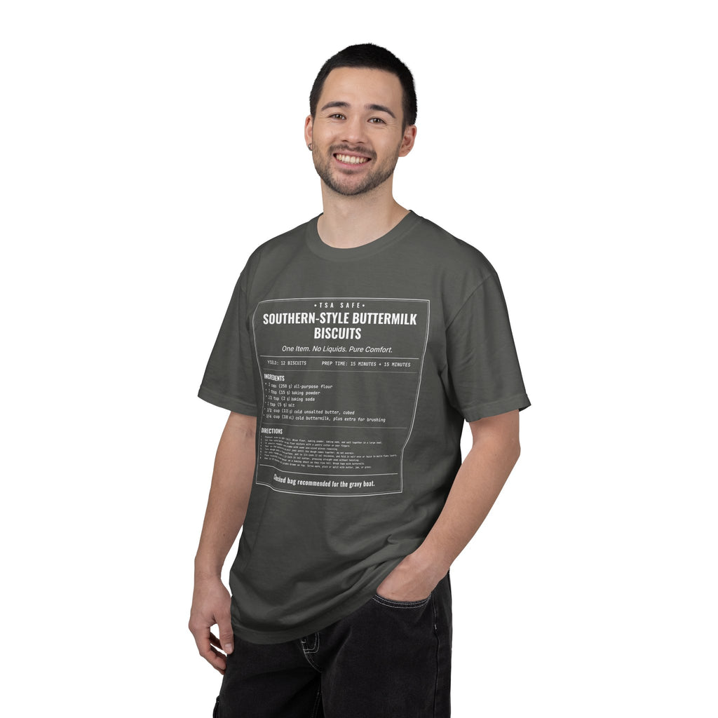 Southern Style Buttermilk Biscuits | Vintage Recipe Card T-Shirt — White Ink