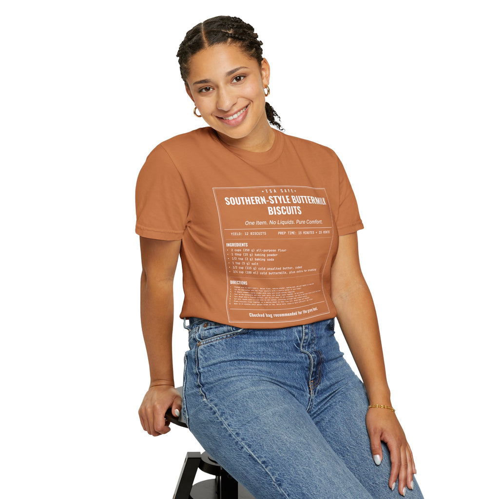 Southern Style Buttermilk Biscuits | Vintage Recipe Card T-Shirt — White Ink