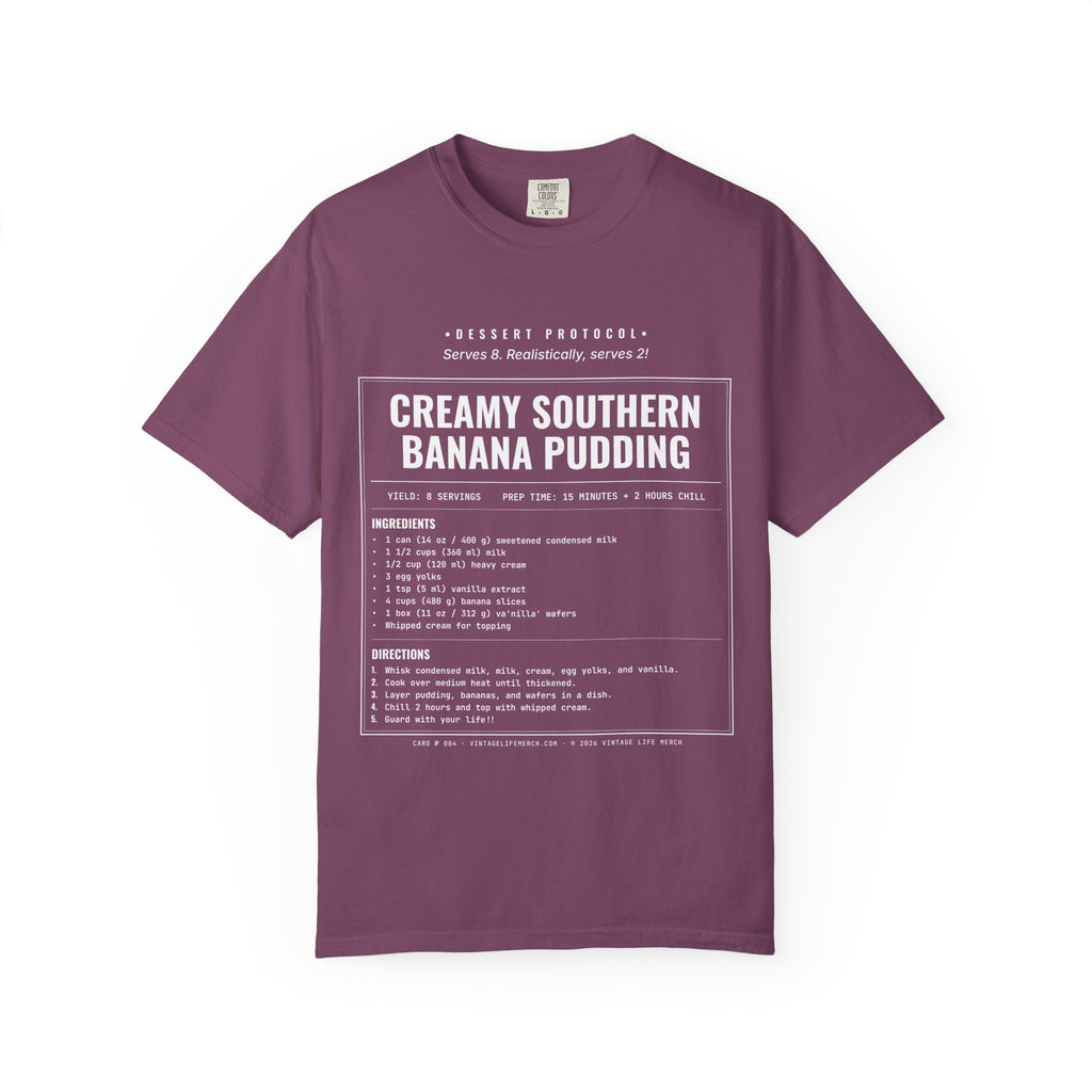Creamy Banana Pudding Recipe Shirt | Southern Vintage Tee