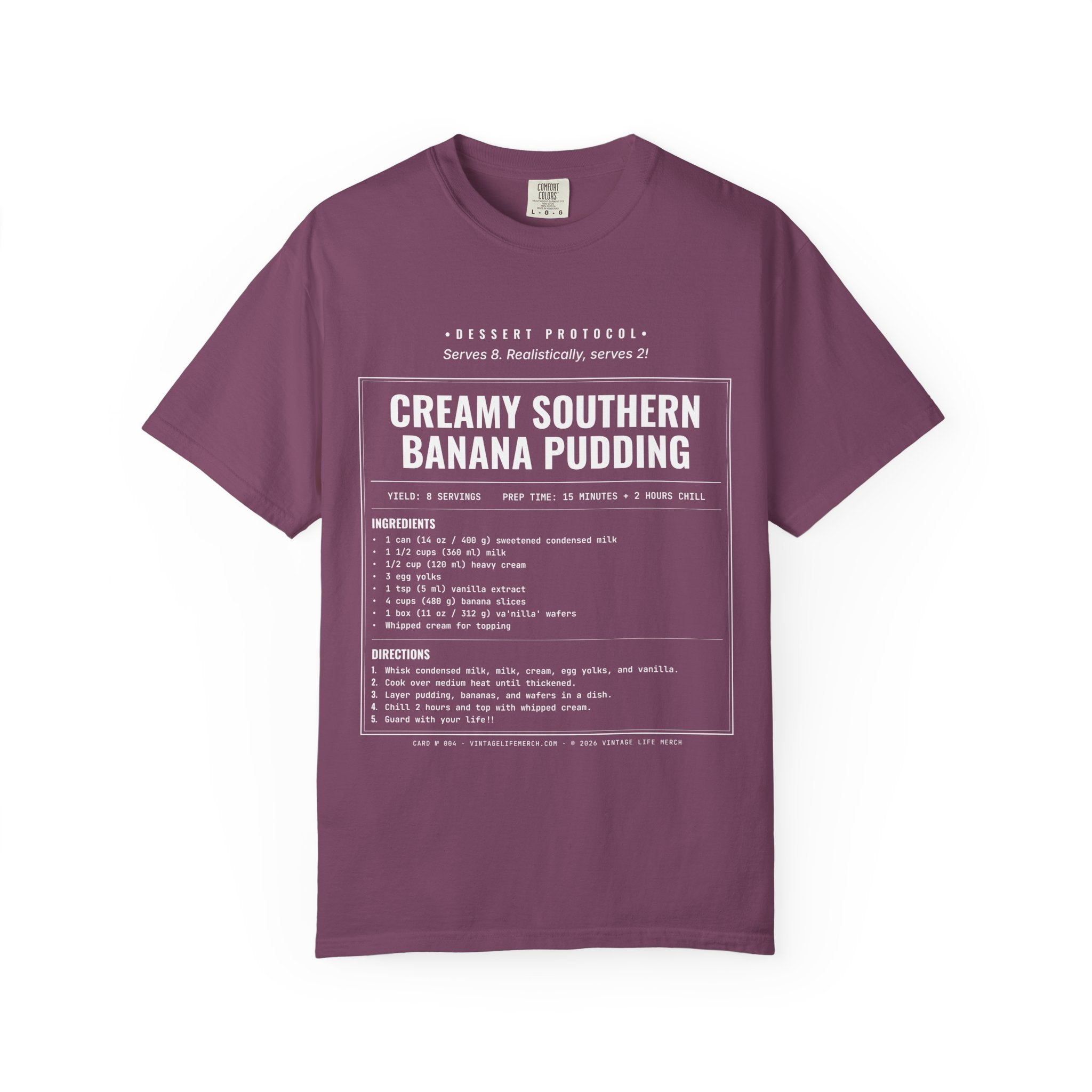 Creamy Banana Pudding Recipe Shirt | Southern Vintage Tee