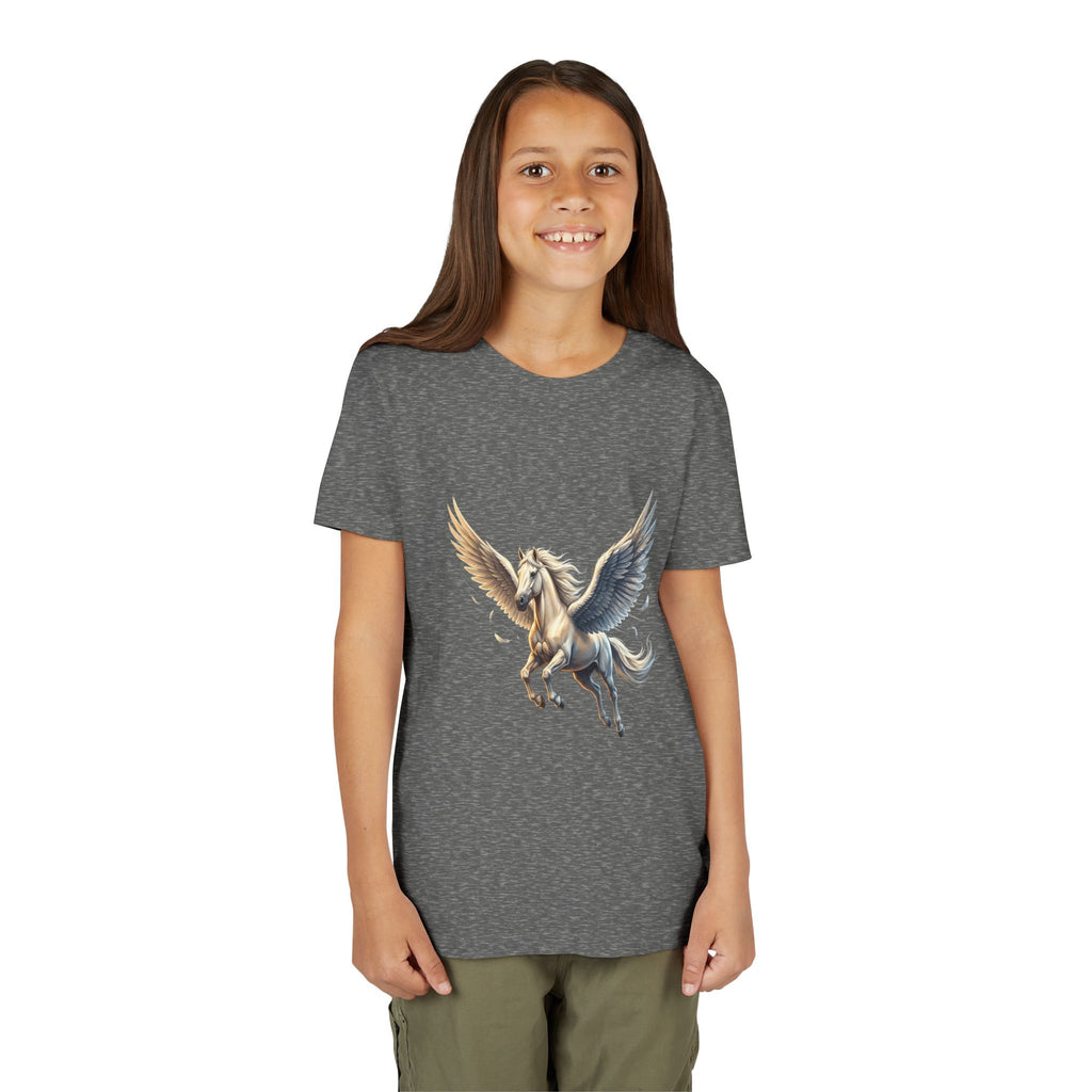 Majestic Pegasus Illustration Youth Tee | Flying Horse Graphic Tee