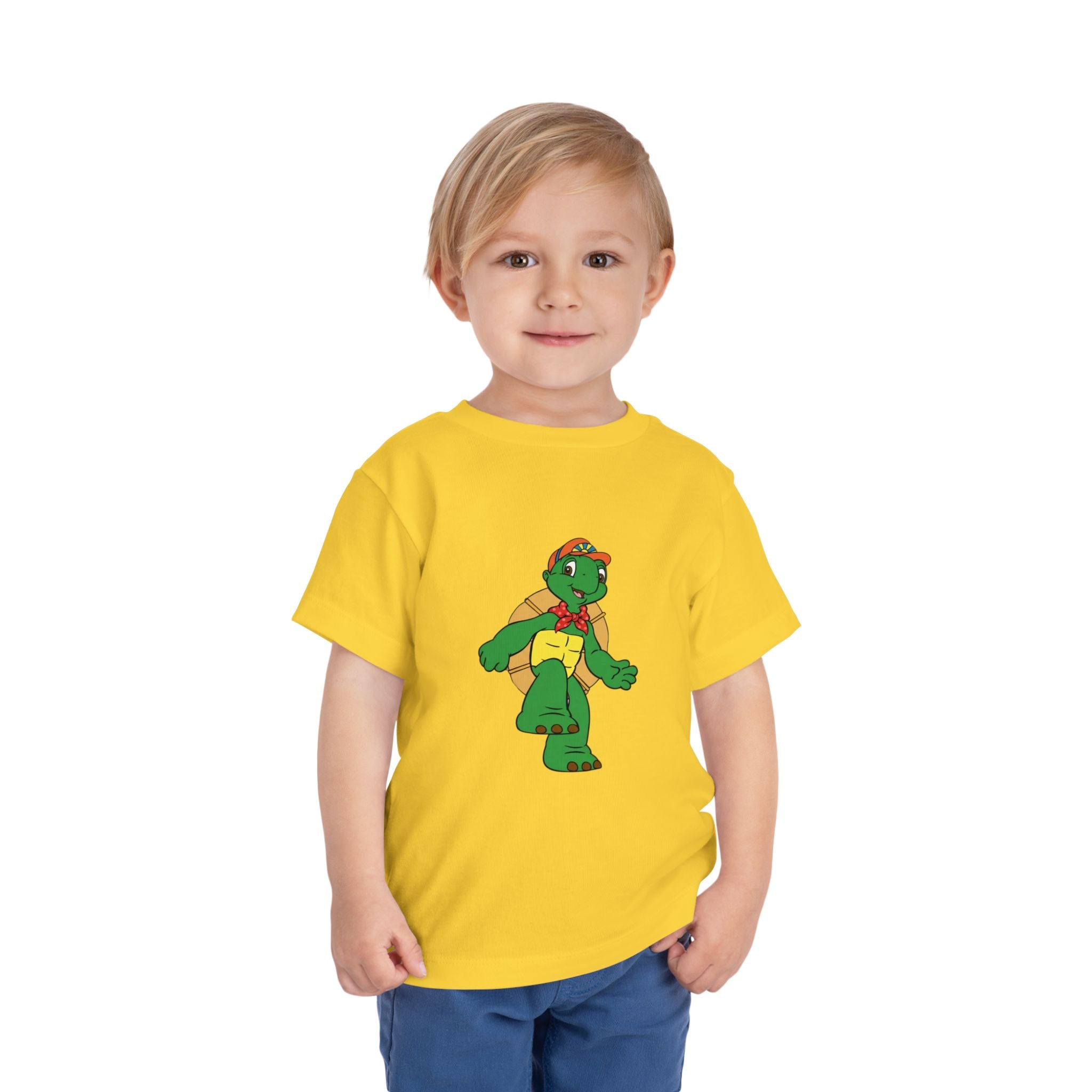 Kids Turtle Graphic Toddler Tee | Retro Cartoon Turtle in Cap