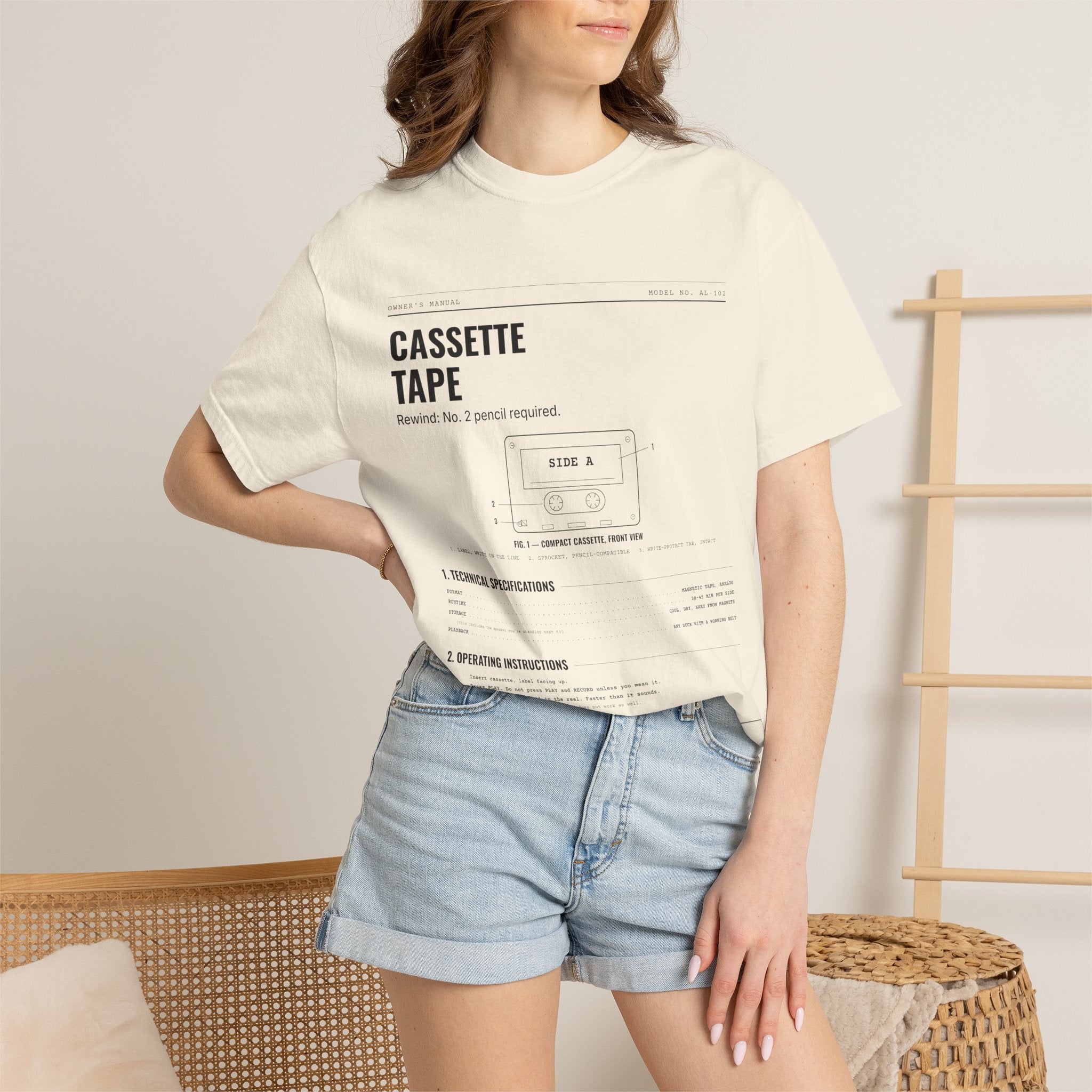 Cassette Tape Spec Sheet Shirt | Analog Life Vintage Tee