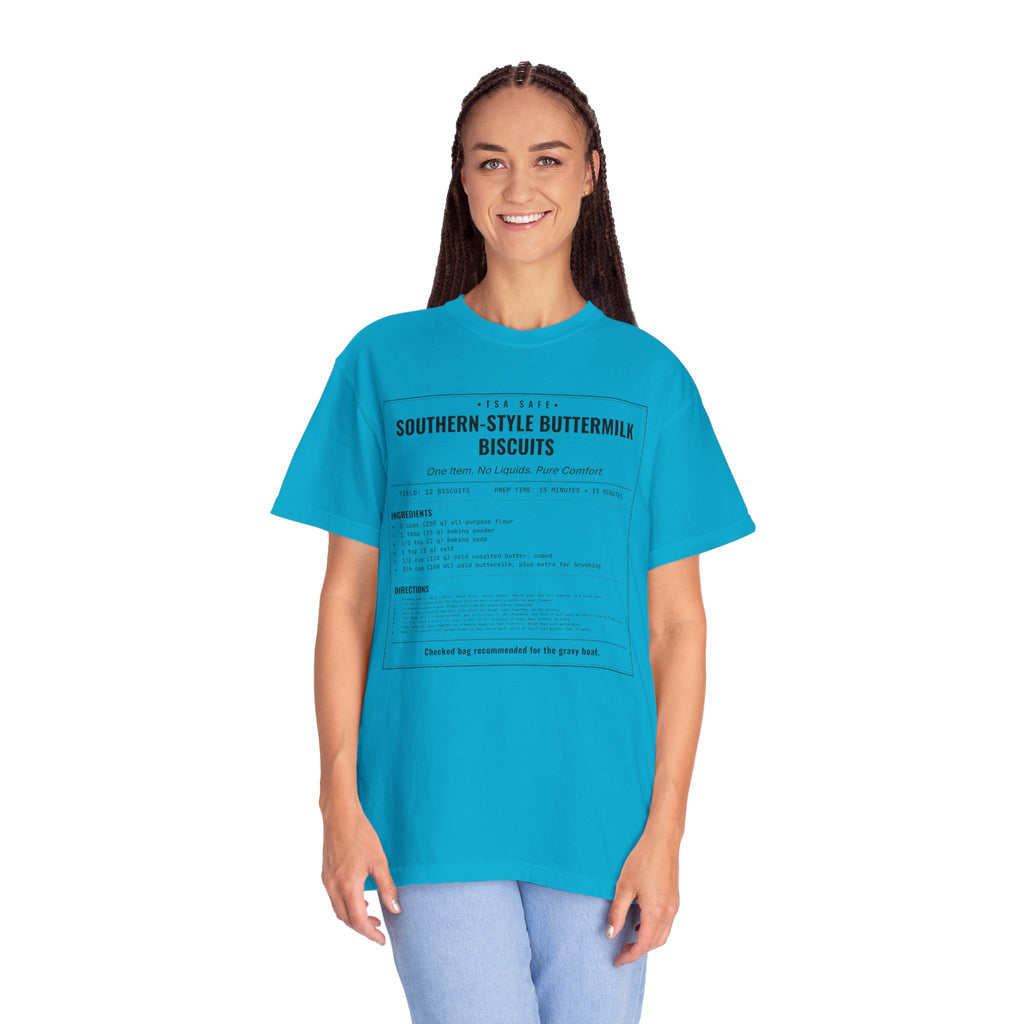 Southern Style Buttermilk Biscuits | Vintage Recipe Card T-Shirt — Black Ink
