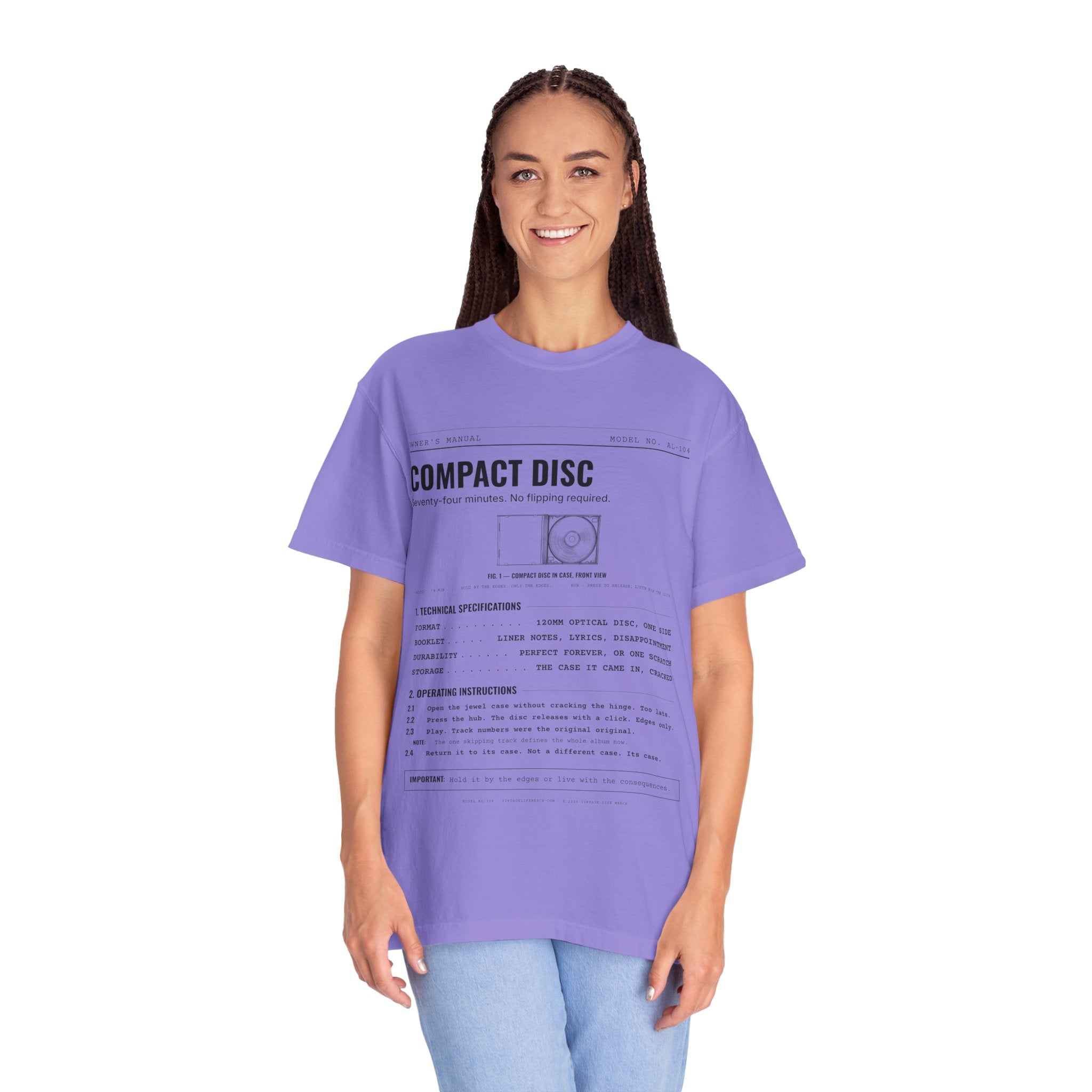 Compact Disc Spec Sheet Shirt | Analog Life Vintage Tee