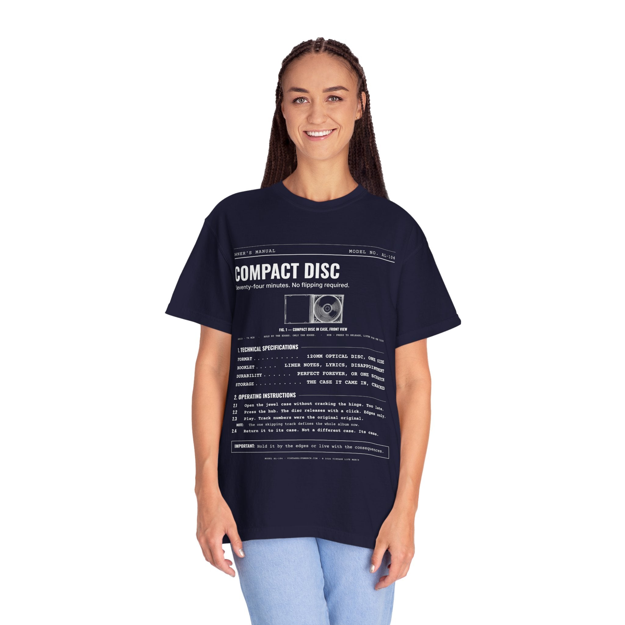 Compact Disc Spec Sheet Shirt | Analog Life Vintage Tee