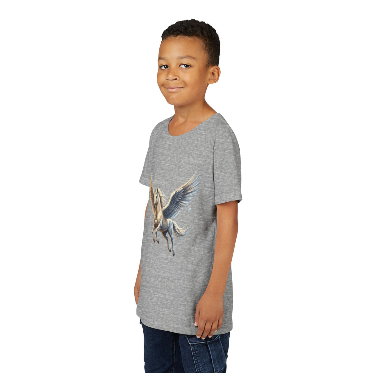 Majestic Pegasus Illustration Youth Tee | Flying Horse Graphic Tee