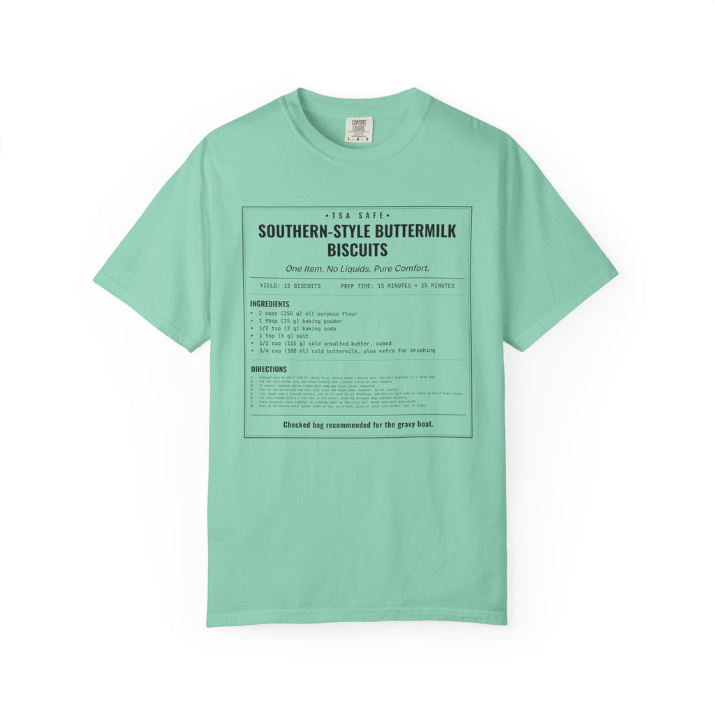 Southern Style Buttermilk Biscuits | Vintage Recipe Card T-Shirt — Black Ink