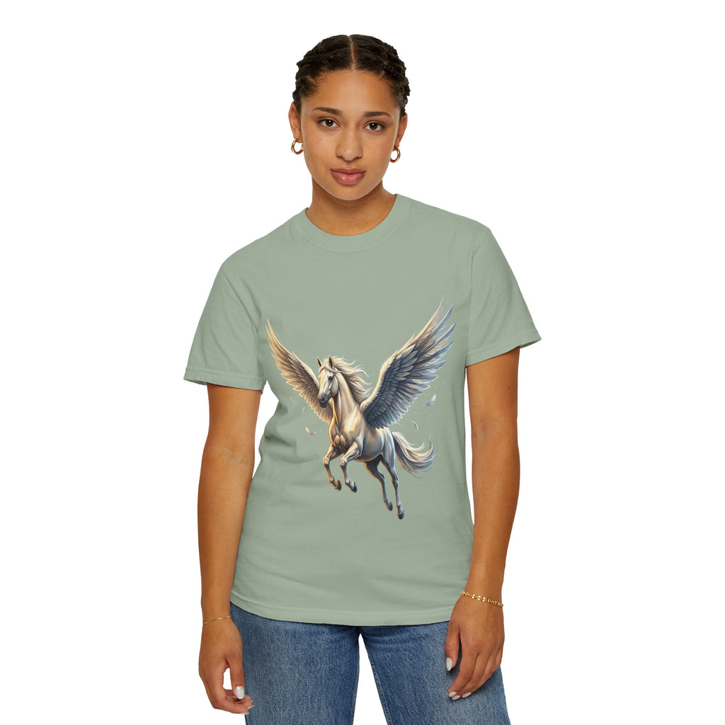 Majestic Pegasus Illustration T-shirt | Flying Horse Graphic Tee