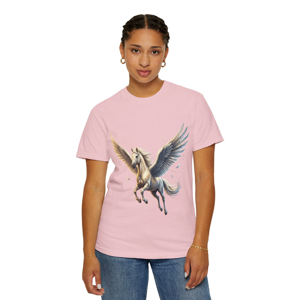 Majestic Pegasus Illustration T-shirt | Flying Horse Graphic Tee