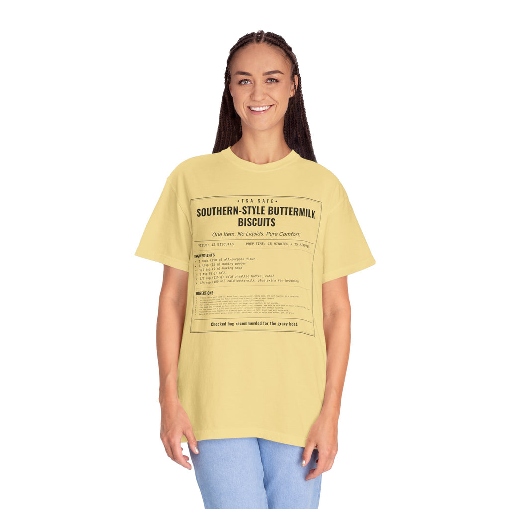 Southern Style Buttermilk Biscuits | Vintage Recipe Card T-Shirt — Black Ink
