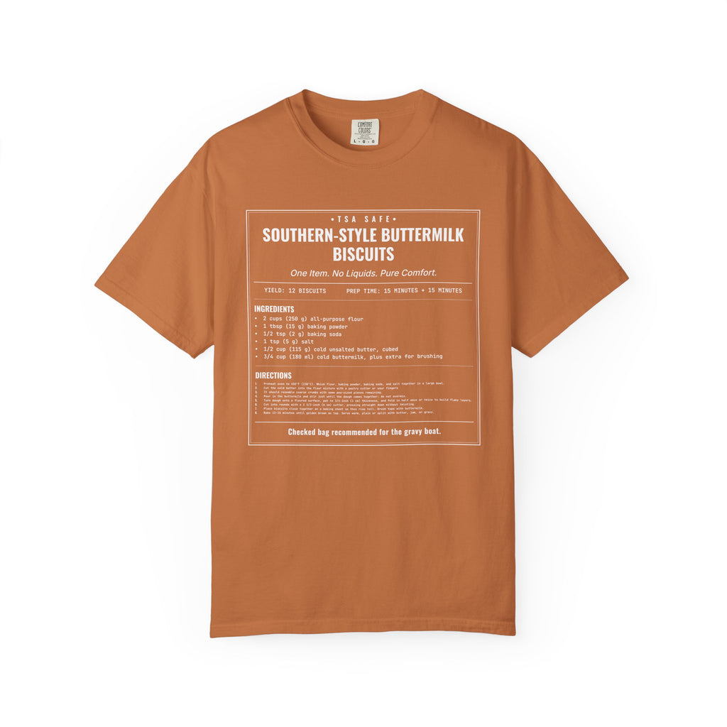 Southern Style Buttermilk Biscuits | Vintage Recipe Card T-Shirt — White Ink