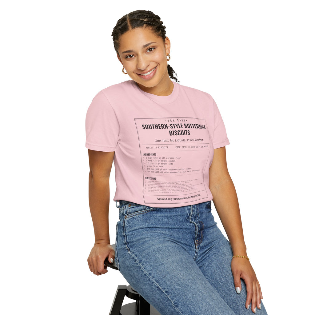 Southern Style Buttermilk Biscuits | Vintage Recipe Card T-Shirt — Black Ink