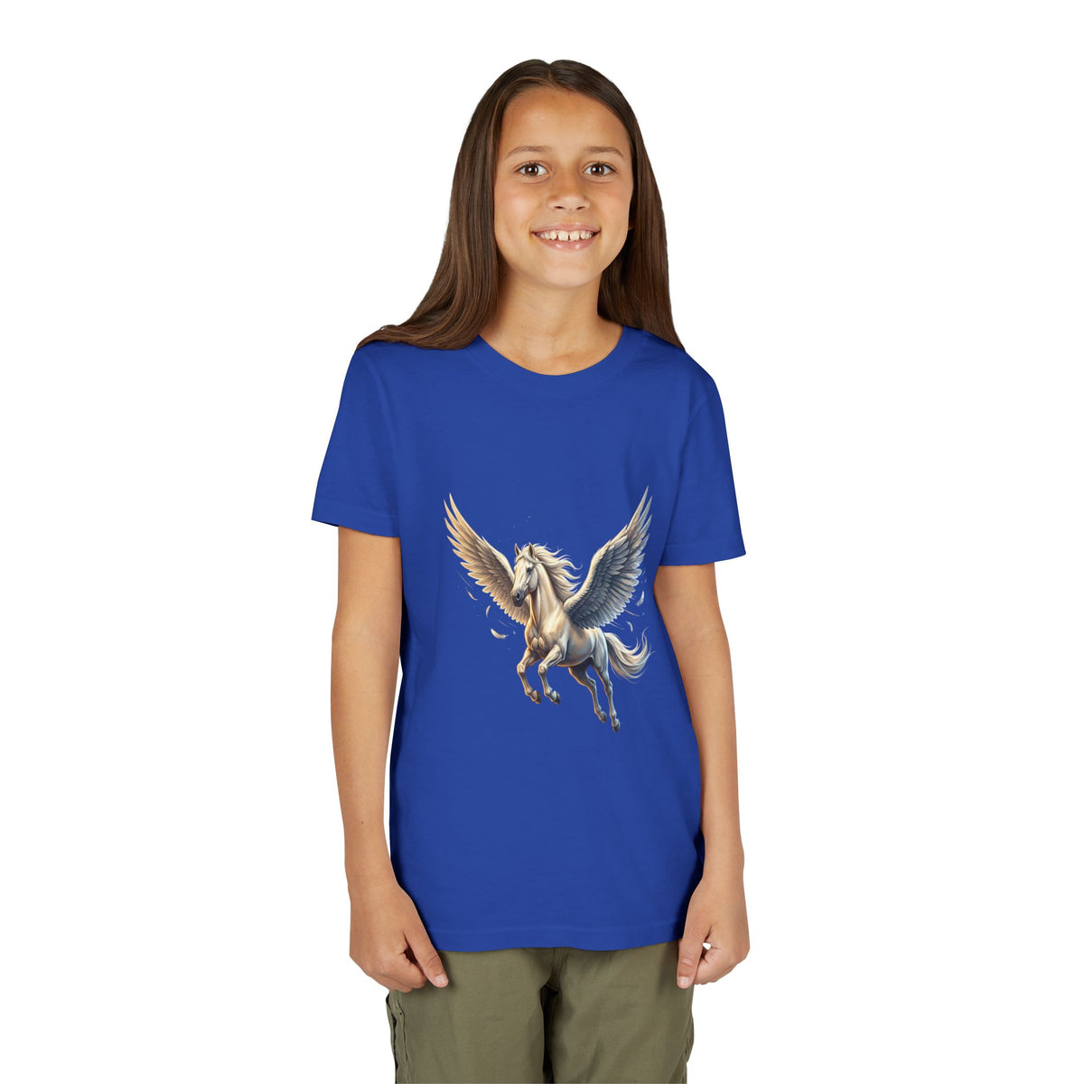 Majestic Pegasus Illustration Youth Tee | Flying Horse Graphic Tee
