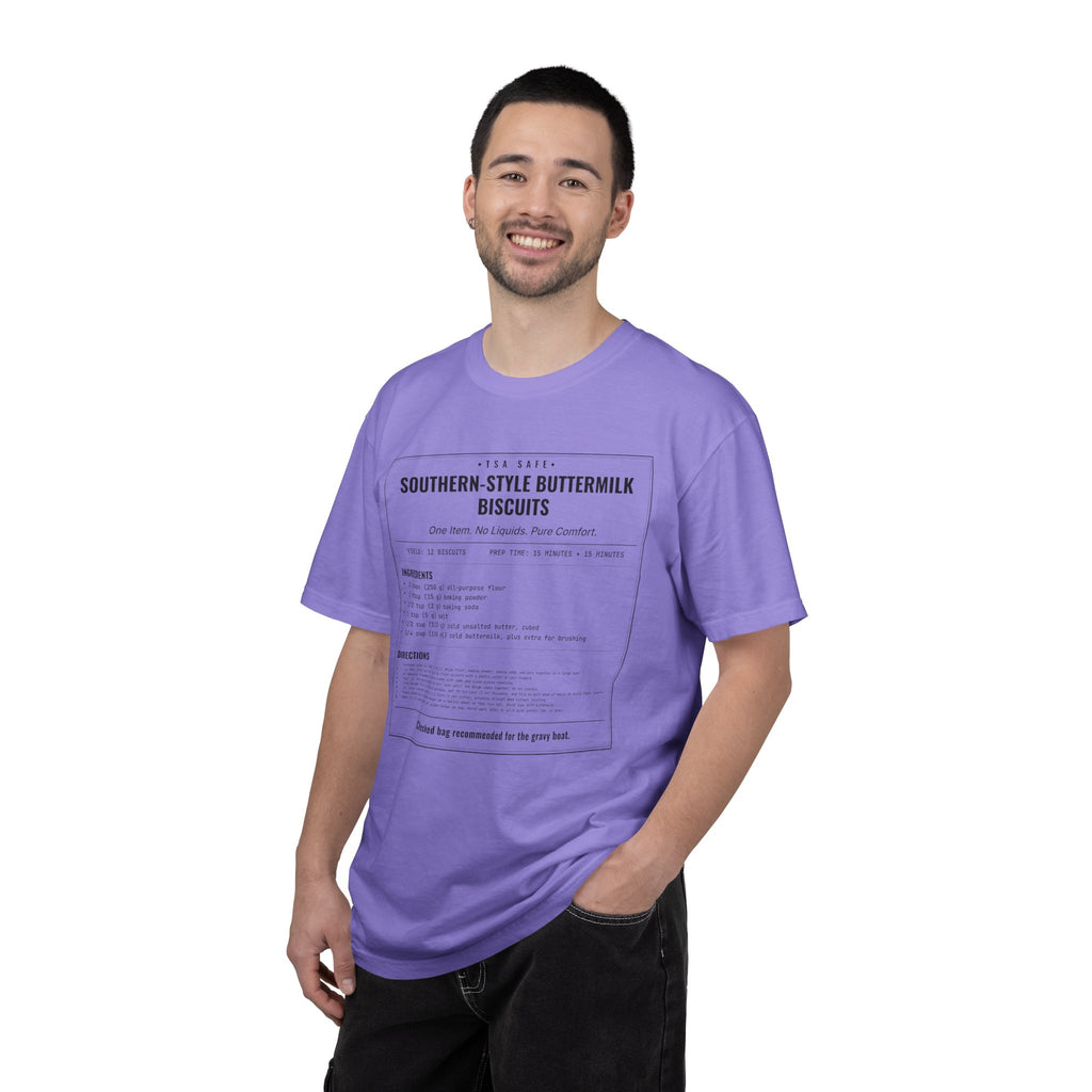 Southern Style Buttermilk Biscuits | Vintage Recipe Card T-Shirt — Black Ink