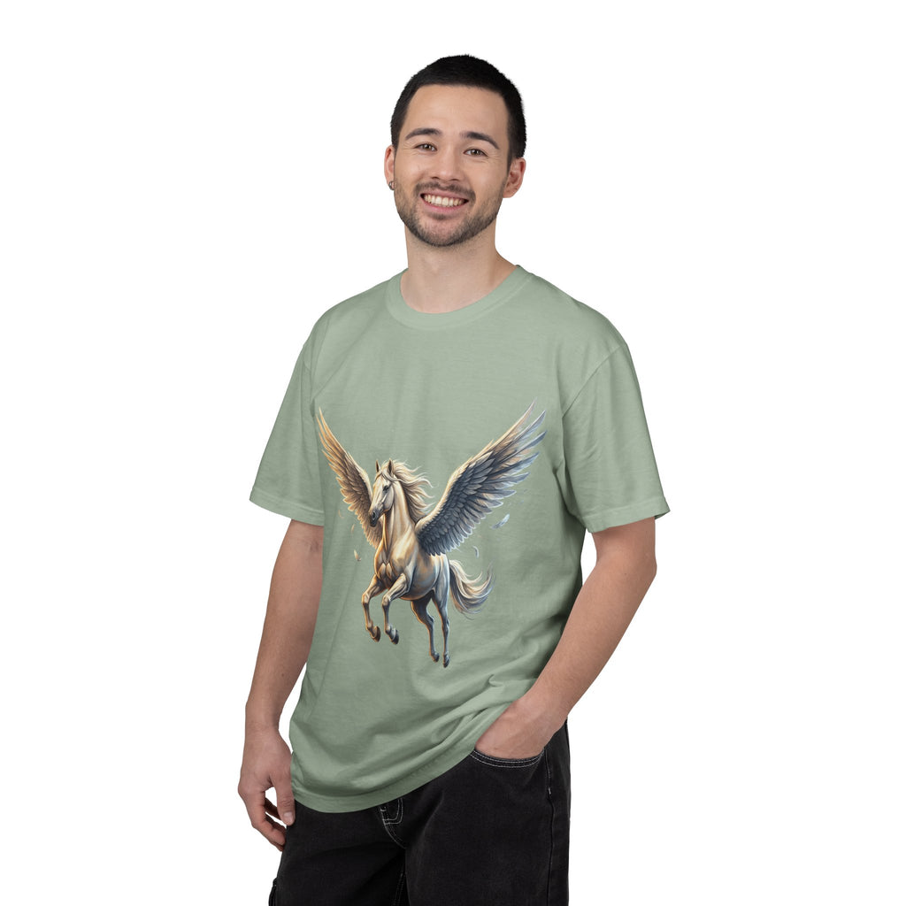 Majestic Pegasus Illustration T-shirt | Flying Horse Graphic Tee