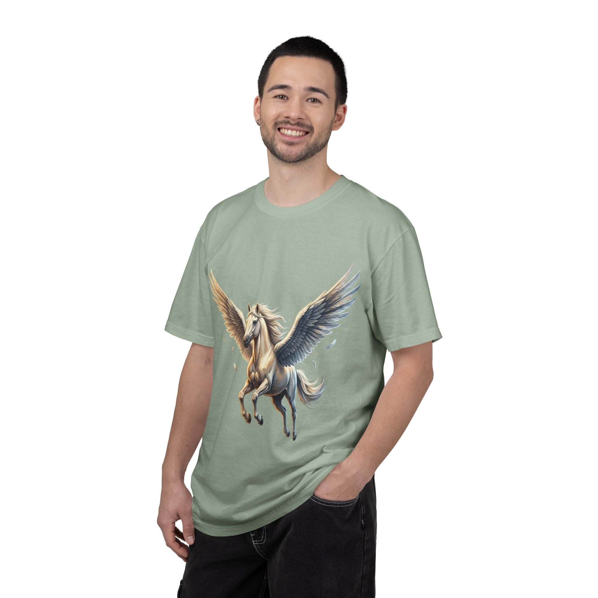 Majestic Pegasus Illustration T-shirt | Flying Horse Graphic Tee