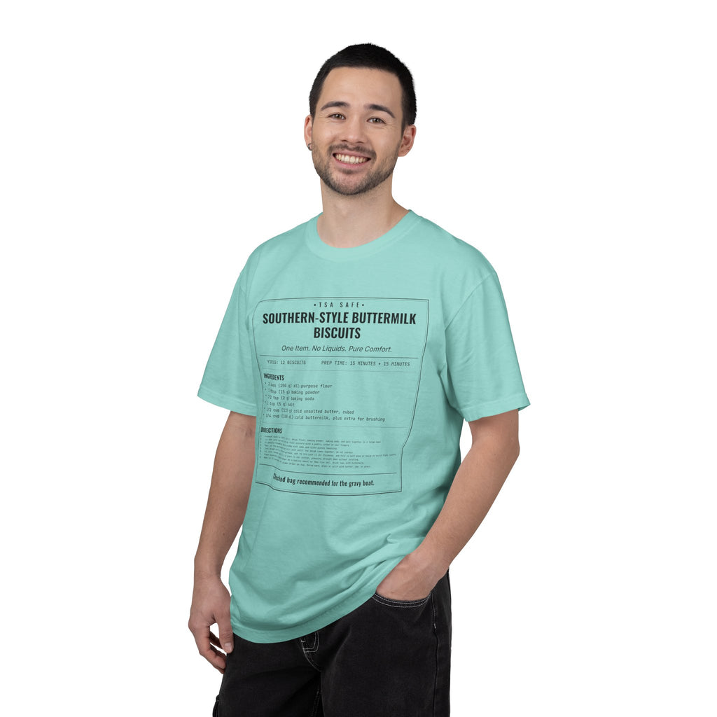 Southern Style Buttermilk Biscuits | Vintage Recipe Card T-Shirt — Black Ink