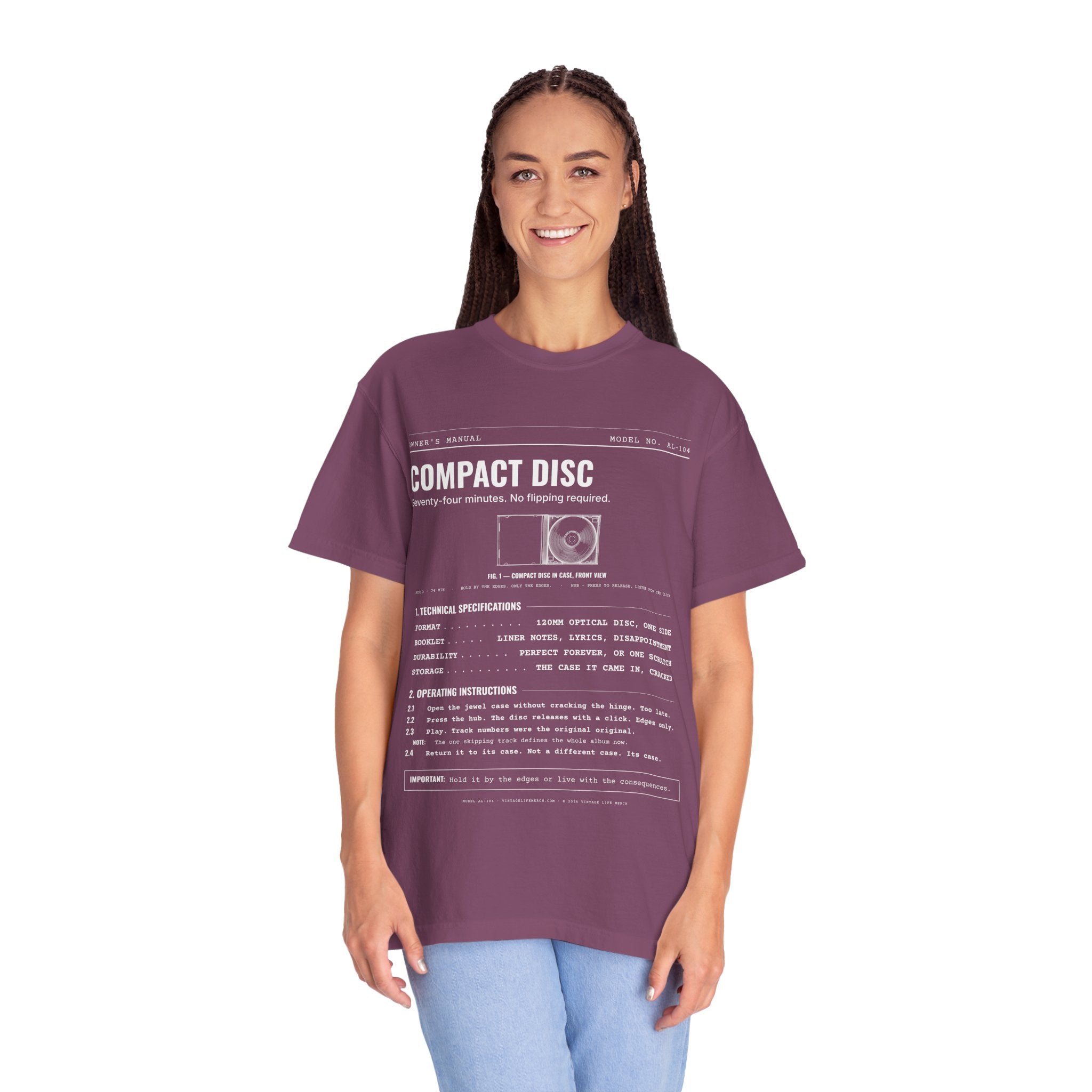 Compact Disc Spec Sheet Shirt | Analog Life Vintage Tee