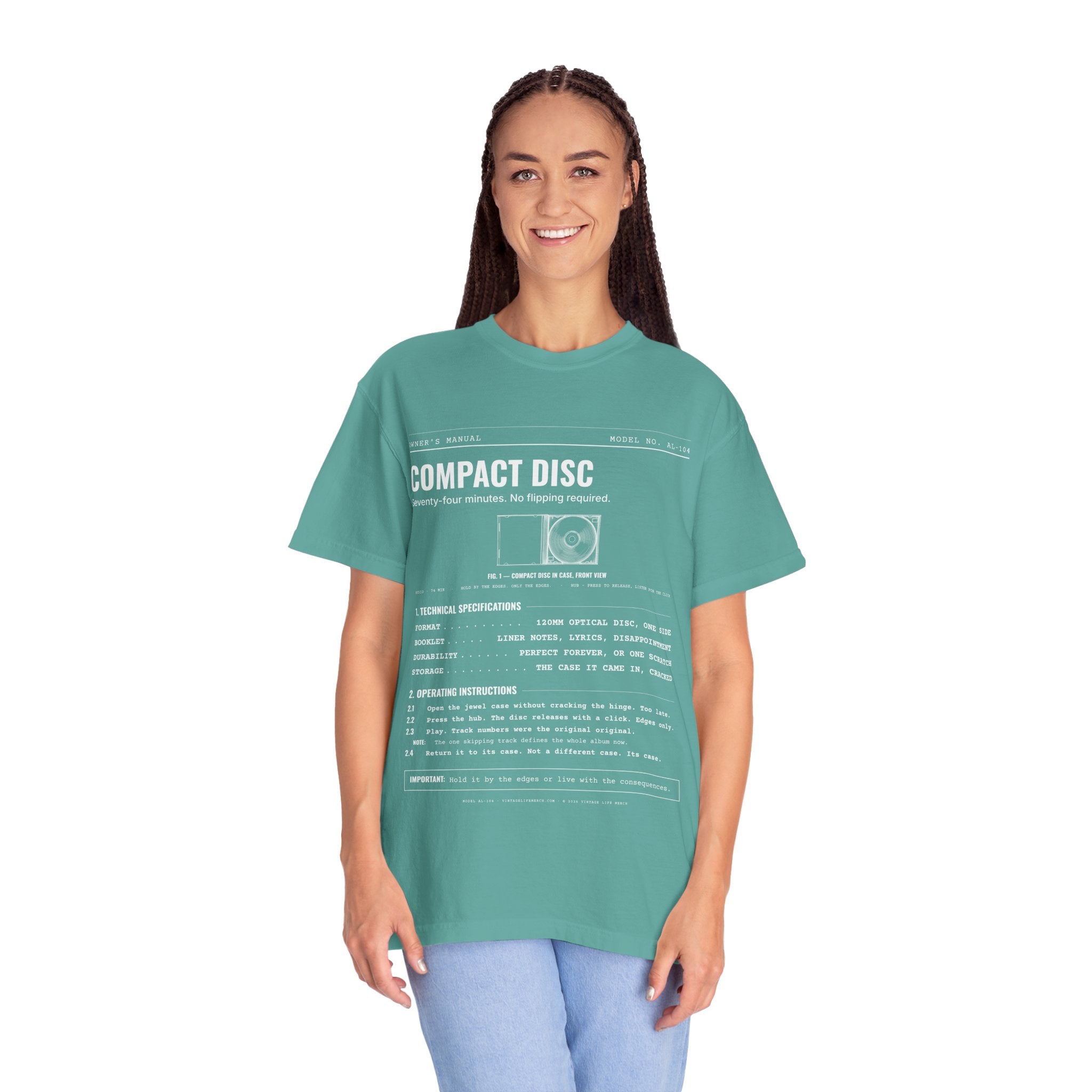 Compact Disc Spec Sheet Shirt | Analog Life Vintage Tee