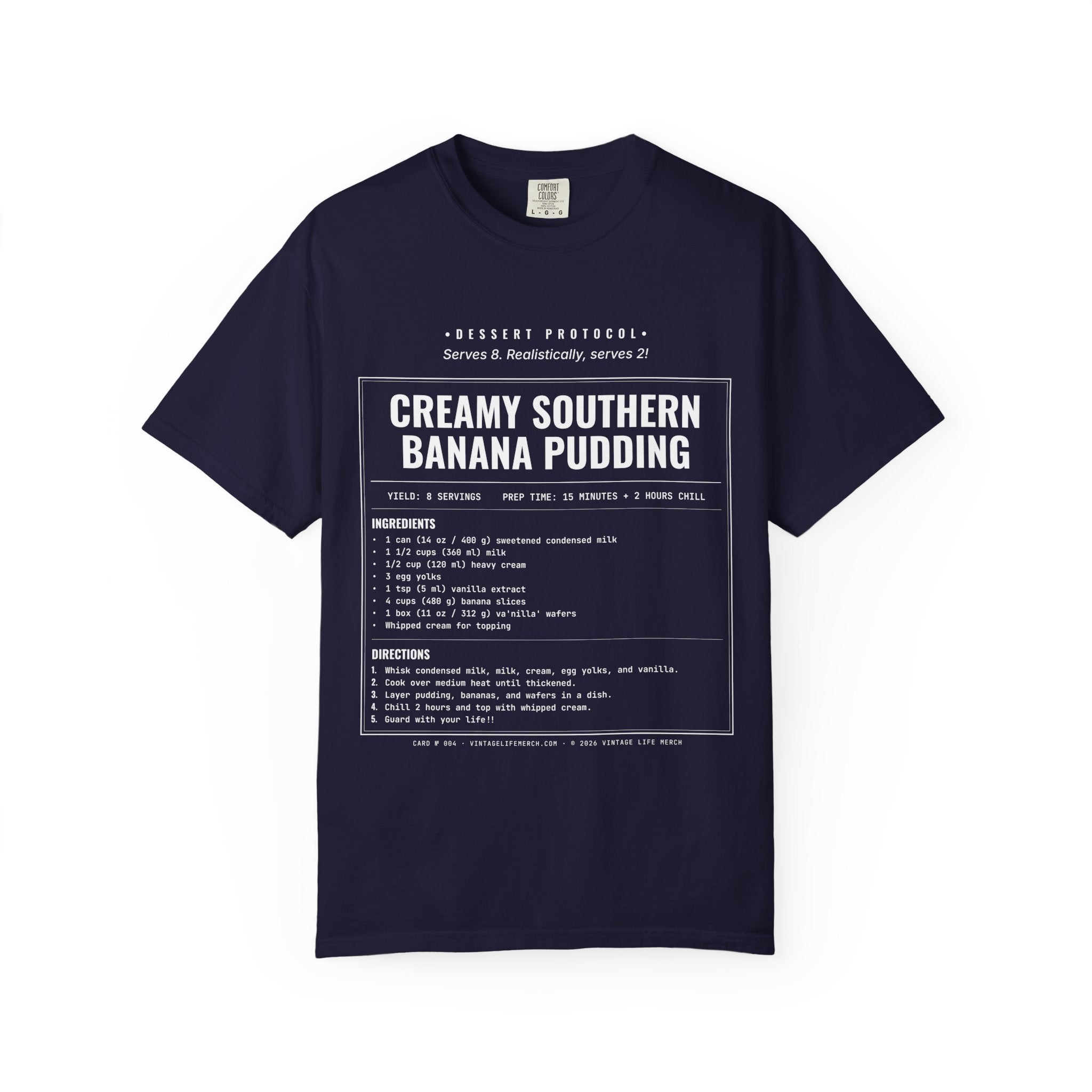 Creamy Banana Pudding Recipe Shirt | Southern Vintage Tee